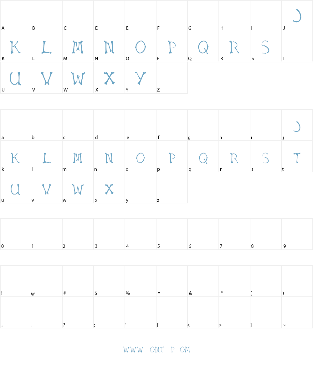 bu DeBoned Font Character